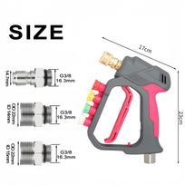 Short Gun Anti-Tangle Rotating High Pressure Car Wash Gun with 4-Color Nozzle Home Use SetPractical tools