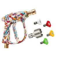 Multi-purpose Car Wash Gun Set Including Durable 1/4 Quick Connect Stainless Steel Outlet Nozzles