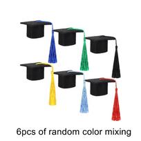 12 Pieces Mini Graduation Cap Class Of 2026 Mini Graduation Hats Black Grad Cap