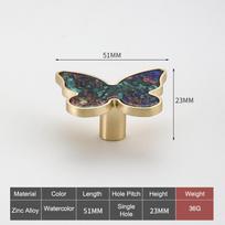 Handles Drawer Cabinet Furniture Kitchen Handles For Cabinet Knob Door Drawer Furniture Knob Butterfly Shape Handle (Multicolor,S)