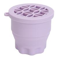 Silicone Scrubber Makeup Brush Cleaner Cup Purple Silicone Scrubber Pad  Portable salon use