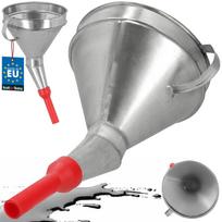 Kotarbau® Cinkuoto Metalo Piltuvėlis Su Plastikiniu Antgaliu, Sietelis, Filtras, Įstrižas Dubenėlis, 17 Cm