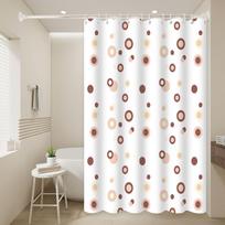 1pc Cute Coffee Rings Pattern Kids Shower Curtain Funny Cartoon Waterproof PEVA Bathroom Decor (as the picture,80*180cm)