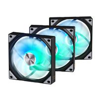 TRYX Silent PC Case Fans (120mm x 3) ROTA SL ARGB 120 3-Pack Series with ARGB LEDs, Black [Authorized Domestic Distributor] F-R120A-AM3M-G0K