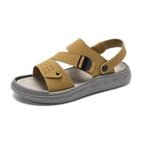 Men's Summer Casual Non-slip Beach Sandals, Two-way Flip-flops, Large Size Driving Shoes 40