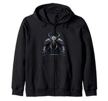 The eyes that glow with the demon horns of a monster are encased in armor, stealing the fantasy of a zip-up hoodie.