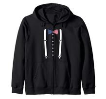 Cummerbund Braces Tuxedo Costume Zip Hoodie