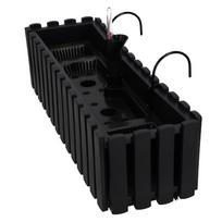 Balcony Box Flowerpot With Hooks Irrigation System Anthracite 60Cm