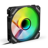 Sharkoon 120mm ARGB Case Fan, Reverse Model, SHARK Mirror Reverse BK, Infinity Mirror, Fluid Dynamic Bearing, Authorized Japanese Distributor Product