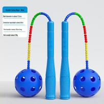 Kids' Beginner Jump Rope Trainer with Soft Cordless Bamboo Wrist Swing Balls for Kindergarten