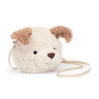 Jellycat Little Pup Plush Bag, 7.5 Inch - Crossbody and Shoulder Purse - Fun and Unique Handbag