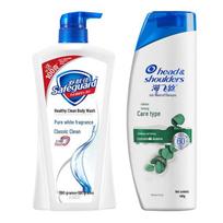 Safeguard Body Wash & Head & Shoulders Shampoo Bundle