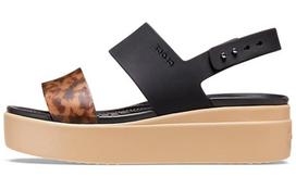 Crocs Brooklyn Tort Low Wedge 'Black Brown' Women's 207864-0C4 39-40