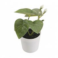 Green Artificial Grass Bonsai White Flowerpot Greenery Green Plant Potted Waterproof Photo Props Simulation Plant Potted Balcony