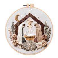 Christmas Cross Stitch Nativity Scene Embroidery Kit Non-finished Products DIY Embroidery DIY Materials Cross Stitch Set