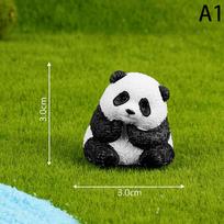 Mini Cute Panda Animals Figurine Animal Model Micro Landscape Home Decor Miniature Fairy Garden Decoration Accessories Ornamant