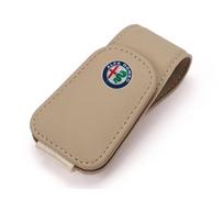 For Alfa Romeo Giulia Stelvio Giulietta 156 159 147 Mito Tonale GT Sportiva Car Glasses Clip Sunglasses Ticket ID Holder smėlis