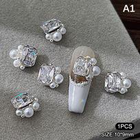 Zircon Butterfly Stack Crystal Charms Sparkling Glass Gem Nail Art Decorations Nail Polish Adornments