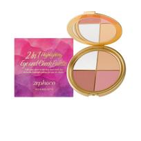 3-In-1 Face Palette Highly Pigmented Fine Powder Highlighter Shimmer Eyeshadow Silky Blush Multi-Functional Brightening Palette