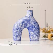 Ceramic Vase Bubble Pattern Geometry Carved Flower Arrangement Sculpture Ceramic Cobblestone Handicrafts Home Decoration