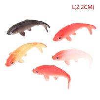 5Pcs Dollhouse Miniature Fish Carp Simulation Animals Goldfish Figurines DIY Decor Ornament for Kids Toys Home Decor
