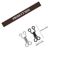 50Pcs Strong Metal Bra Hooks and Eyes Closure Set for Clothing Sewing Repair Skirts Trousers Craft Jewelry Book Binding 1.8X1.1X0.3CM