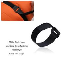 5Pcs 30Cm X 25Cm Black Nylon Hook Loop Strap Reusable Fastener for Cable Ties Securing Rope Wool Hosepipe Pram Pushchair other