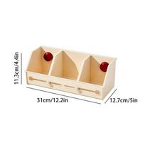 [ZYAS]Moisture Resistant Suction Cup Kitchen Shelf Adjustable Divider 3 Hooks For Storage Of Spices, Garlic, Onions