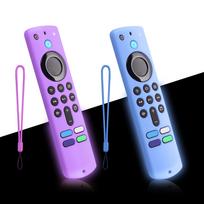 2-Pack Glowing Green + Glow Blue Remote Cover for Amazon Fire TV Stick 4K Select, 4K Plus, HD, 3rd Gen., 4K Remote Controls,   Lanyard, GITD!