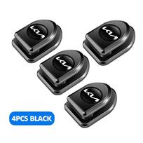 For KIA 4Pcs Mini Car Logo Hooks Interior Dashboard Self Adhesive Storage Hook Stinger Optima Cerato Soul Venga Forte Spectra