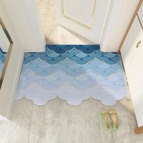 Light Luxury Door Silk Ring Floor Mat, Dust Removal, Dirt-Resistant And Non-Slip Foot Pad For Entering The Door, Water-Absorbing Porch, Wear-Resistant 40*60cm