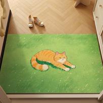 Cartoon Kitten Entry Door Floor Mat, Large Area Full Shop, Dirt-Resistant Silk Ring Door Floor Mat, Direct Supply Of Door Mat 40*60cm