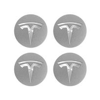 4Pcs Car Logo Wheel Hub Center Caps Decoration Accessories For Tesla SpaceX Model 3 Highland 2023 Model S Model X Model Y