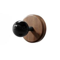 Wood Wall Mount Hook Self-adhesive Black White Wall-mounted Storage Hook No Drill Waterproof Storage Hanger Home Decoration