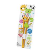 Cartoon Bear Frog Baby Training Chopsticks Collet Anti Slip Elastic Rubber Children Practicing Chopsticks Auxiliary Holder