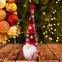 Lovely Cloth Plastic Christmas Candy Jar Green Red Grey Cartoon Faceless Forest Candy Storage Bottle Gift Bag raudona