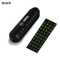 Car Emblem Parking Card Luminous Auto Phone Number Card Plate For Opel Insignia Astra Antara Meriva Zafira H G Corsa Accessories juoda