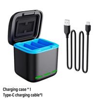 ERIKOLE for GoPro Hero 12 11 10 9 Black Battery Charger 2000mAh Battery 3 Slot Fast Charger for Go Pro Action Camera Accessories 1 only Charger