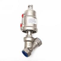 3/4  High Temperature Steam Pneumatic Angle Seat Valve Stainless Steel Y Type Female Thread Pneumatic Valves Double acting