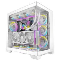 E-ATX Full Tower Case Constellation C8 White with Pillarless Front and Side Glass Panels