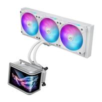 ASUS ROG Ryuo IV SLC 360 ARGB White Edition 6.67-inch AMOLED monitor with L-shaped screen and CPU cooler. ROG RYUO IV SLC 360 ARGB WHT (Authorized