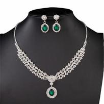 Baroque Bridal Jewelry Set Water Drop Pendant Crystal Jewelry Set  Bride Accessories