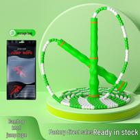 Adjustable Bamboo Jump Rope for Kids & Beginners: Ideal for Kindergarten, Primary School, Physical Education, and Weight Loss.