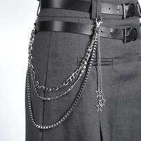 Fashion Irregular Pearl Waist Chain Rock Layered Biker Pants Chain Tassel Harajuku Wallet Keychain Jewelry Accessories