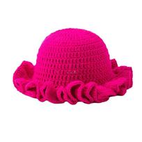Fashion Crochet Knit Ruffle Hat Floppy Warm Women Bucket Hat Sun Hats