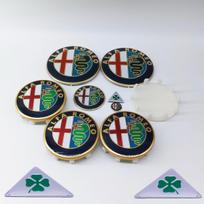 11pcs/sets 60mm 10pins GTAM Wheel Hub Cover Cap Key Stickers Steering Wheel Emblems for Alfa Romeo Auto Accessories Front Rear 60mm 10pin cap