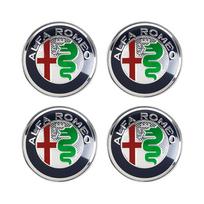 4Pcs Car Wheel Hub Center Emblem Logo Accessories For Alfa Romeo 156 159 147 4C 8C 166 Giulia Giulietta Mito Stelvio Spider GT