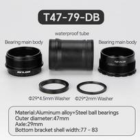 GUB Mountain Bicycle Bottom Bracket Road Bike T47 Thread BB Ceramic Bearing for Shimano 24mm BB30 30mm and Sram DUB 29mm 77-83mm T47-79-DB Steel