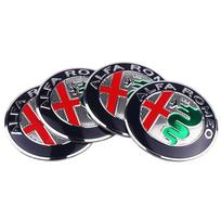 4Pcs Car Styling Car Wheel Hub Center Cap Badge Stickers For Alfa Romeo Giulia Stelvio MiTo Giulietta Tonale ALFA 4C Mito