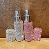 10ml Atomizer Travel Sub-bottling Portable Mini Diamond Glass Refillable Perfume Bottle Spray Pump Empty Cosmetic Container white